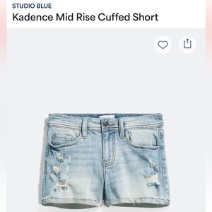 Stitch Fix Studio Blue Kadence Mid Rise Cuffed Short